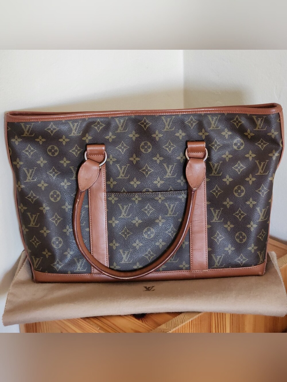 Vintage Louis Vuitton Monogram Sac Weekend PM Tote + COA & Dust Bag